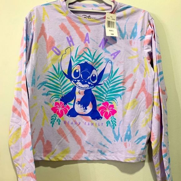 Disney Tops - NWT Tie Dye Disney Stitch Long Sleeve